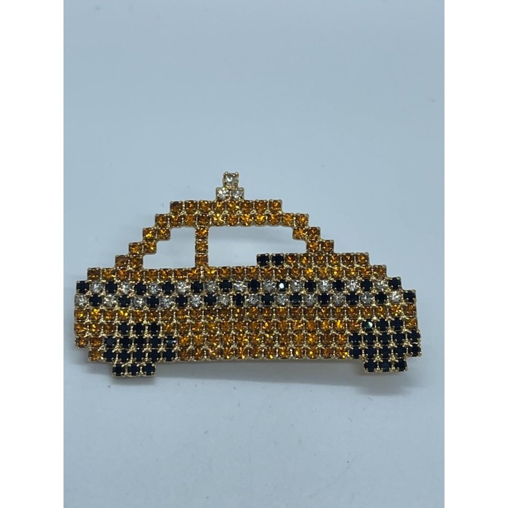 Vintage Gold Tone & Austrian Crystal Figural Yello